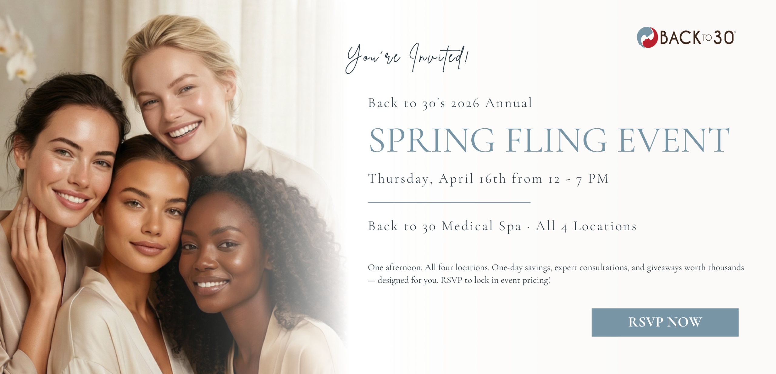 Back to 30 Spring Fling Event - April 16